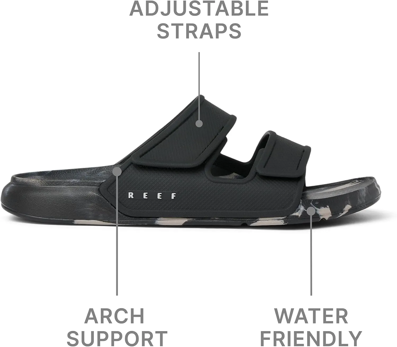 REEF Oasis Adapt Men's Slide Sandal, Soft and Supportive Footbed, Water Friendly