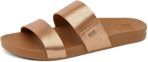 Reef Women's Cushion Vista Fashion Slide Sandal, Vegan Leather Strap, Soft Footbed