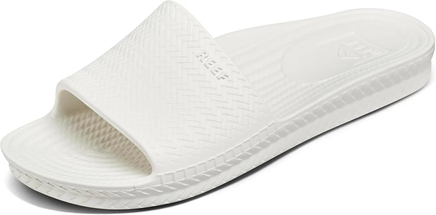 Reef Women's Water Scout Slide Sandal, White, 9