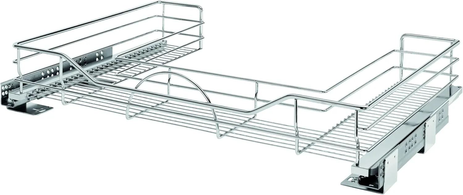 Rev-A-Shelf Undersink U-Shape Pull Out Organizer w/Soft-Close, Standard, Chrome