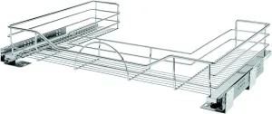 Rev-A-Shelf Undersink U-Shape Pull Out Organizer w/Soft-Close, Standard, Chrome