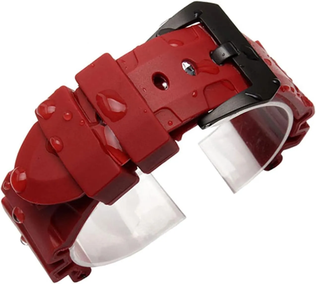 RHAIYAN Watch Band Compatible with Panerai 441 359 Soft Silicone Rubber 24mm 26mm Men Watch Strap Watch Accessories Watch Bracelet Specific (Color : Green-Silver Buckle, Size : 24mm)
