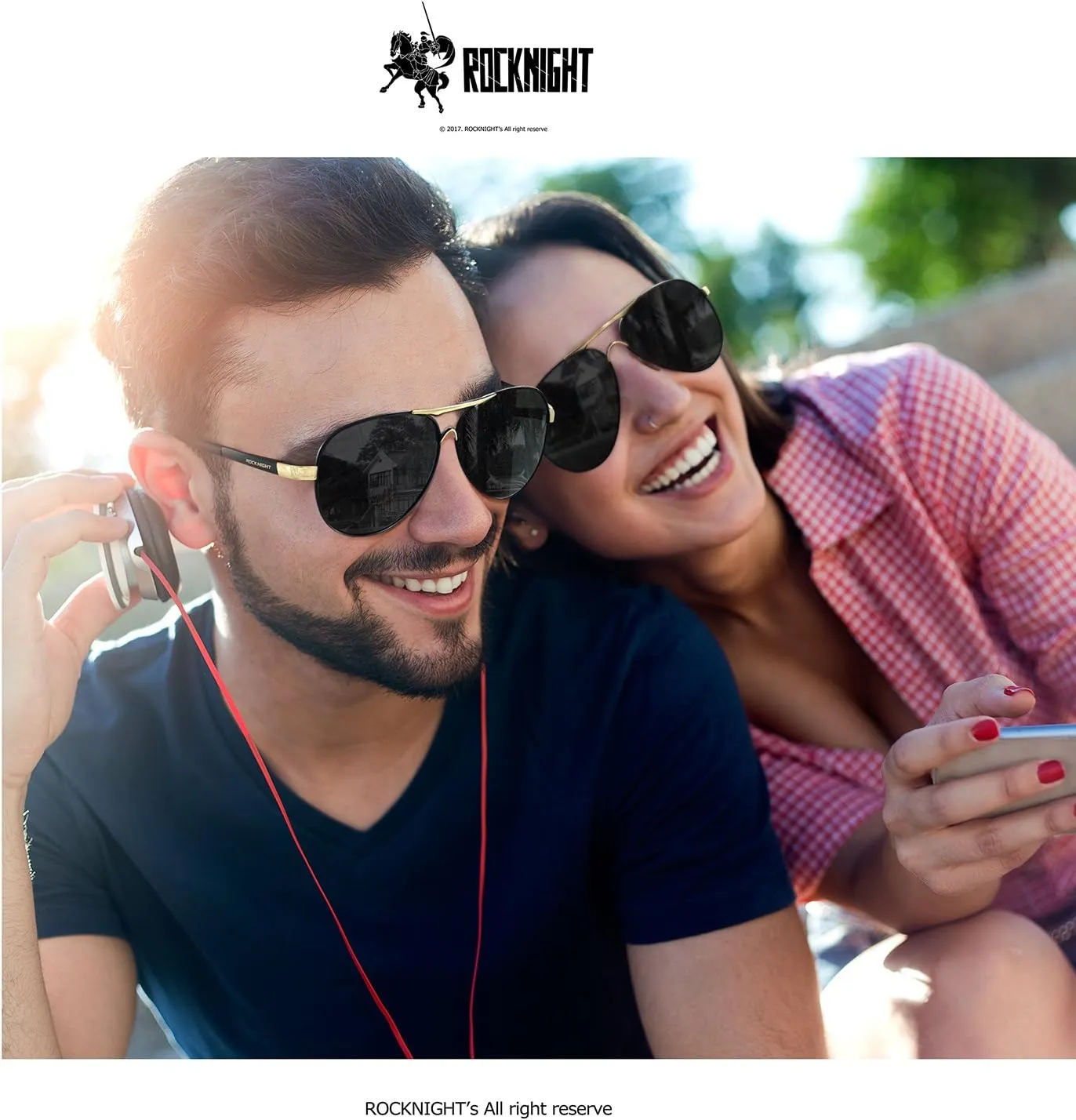 ROCKNIGHT Polarized Aviator Sunglasses for Men Women Metal Flat Top Sunglasses lightweight Driving UV400 Outdoor 58mm