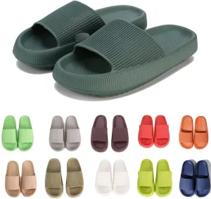 rosyclo Cloud Slippers for Women and Men Massage Thick Sole Non-Slip Shower Slippers Bathroom Super Soft Comfy House Cloud Slide Slippers for Indoor and Outdoor