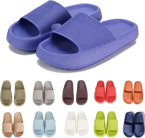 rosyclo Cloud Slippers for Women and Men Massage Thick Sole Non-Slip Shower Slippers Bathroom Super Soft Comfy House Cloud Slide Slippers for Indoor and Outdoor