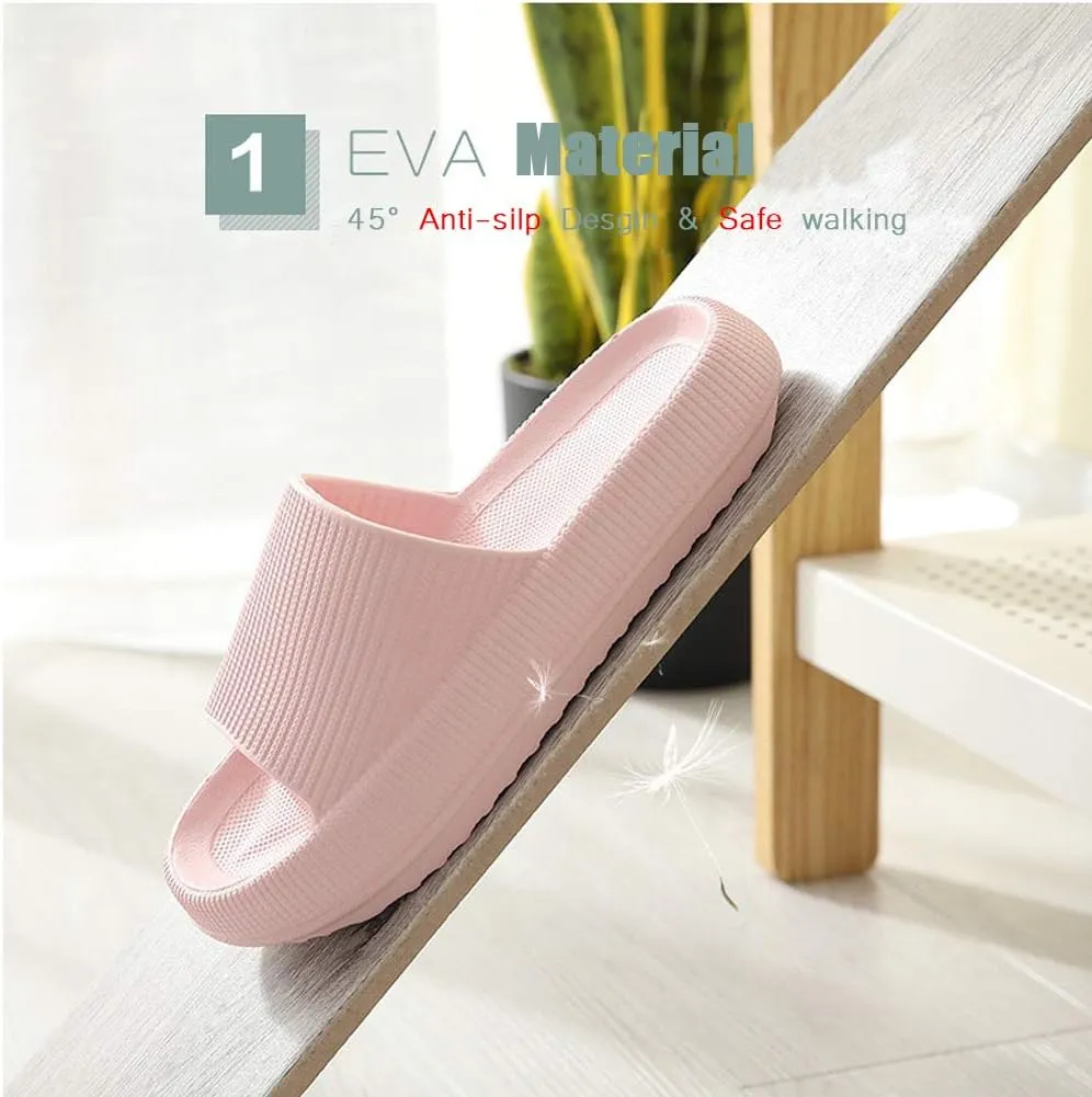 rosyclo Cloud Slippers for Women and Men Massage Thick Sole Non-Slip Shower Slippers Bathroom Super Soft Comfy House Cloud Slide Slippers for Indoor and Outdoor