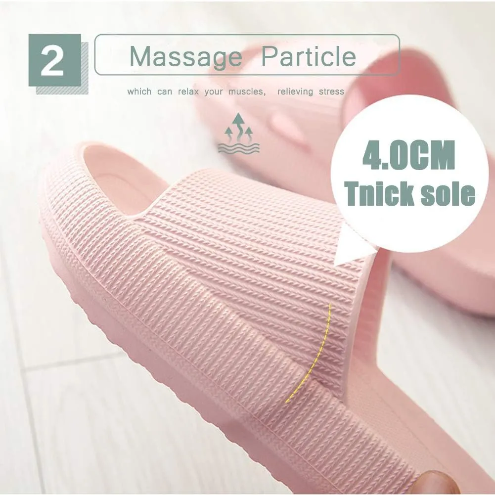 rosyclo Cloud Slippers for Women and Men Massage Thick Sole Non-Slip Shower Slippers Bathroom Super Soft Comfy House Cloud Slide Slippers for Indoor and Outdoor