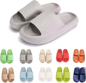 rosyclo Cloud Slippers for Women and Men Massage Thick Sole Non-Slip Shower Slippers Bathroom Super Soft Comfy House Cloud Slide Slippers for Indoor and Outdoor