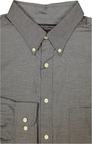 Roundtree & Yorke Lightweight Pinpoint Oxford Men's Long Sleeve Dress Shirt - Regular Sizes