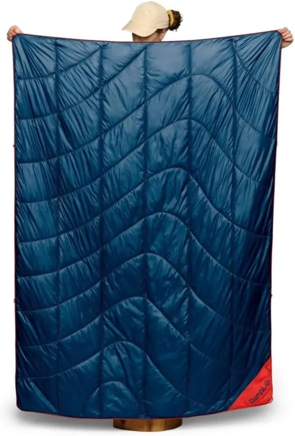 Rumpl Backcountry Puffy Blanket - Packing Comfort Into Uncomfortable Places, 100% Recycled Polyester Insulation, Lightweight, Packable, Water Resistant, 52" x 75", Sea Moss