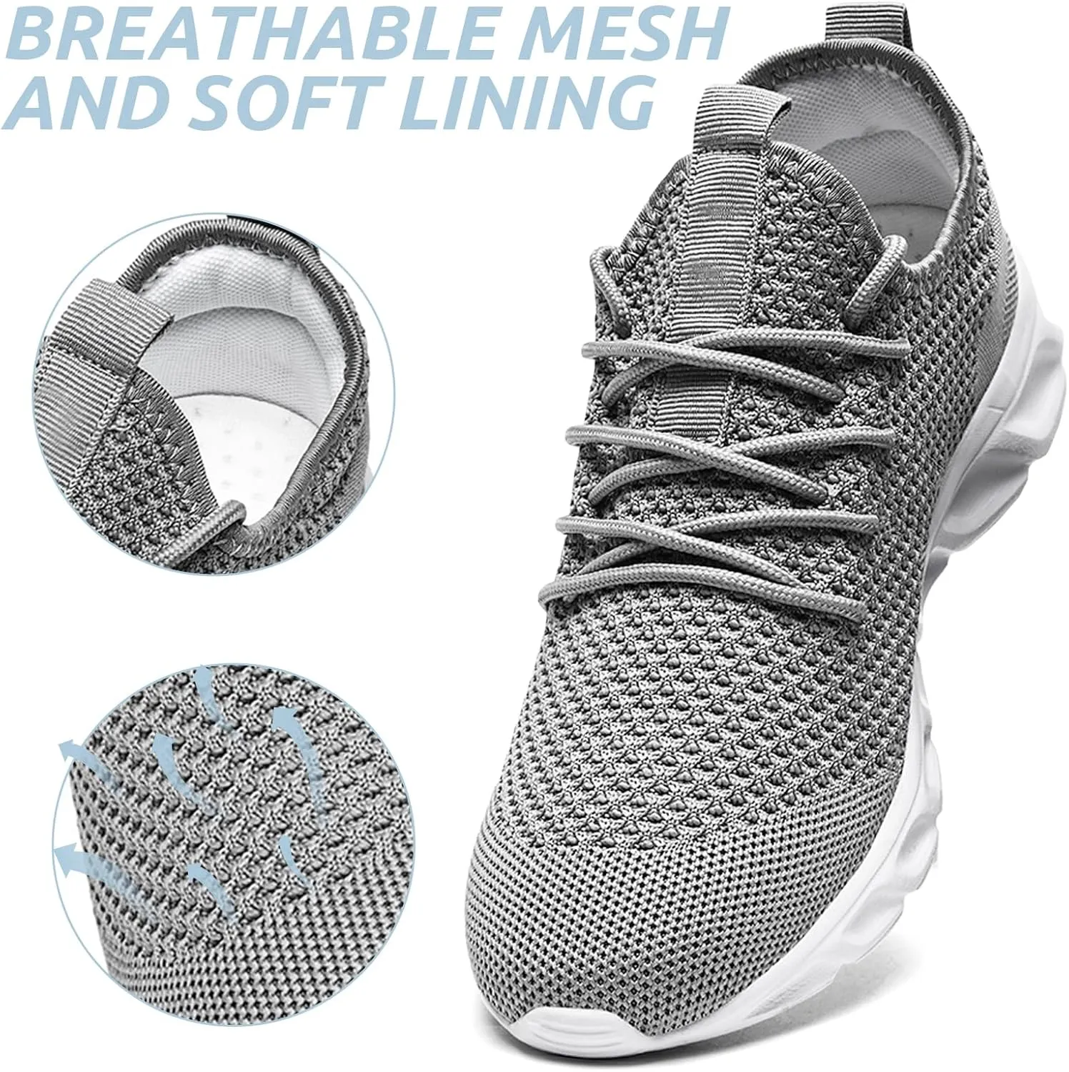 Running Womens Shoes Fashion Walking Sports Gym Tennis Breathable Slip on Ladies Non Slip Lightweight Jogging Sneakers