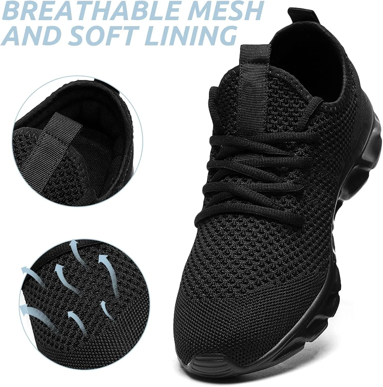 Running Womens Shoes Fashion Walking Sports Gym Tennis Breathable Slip on Ladies Non Slip Lightweight Jogging Sneakers