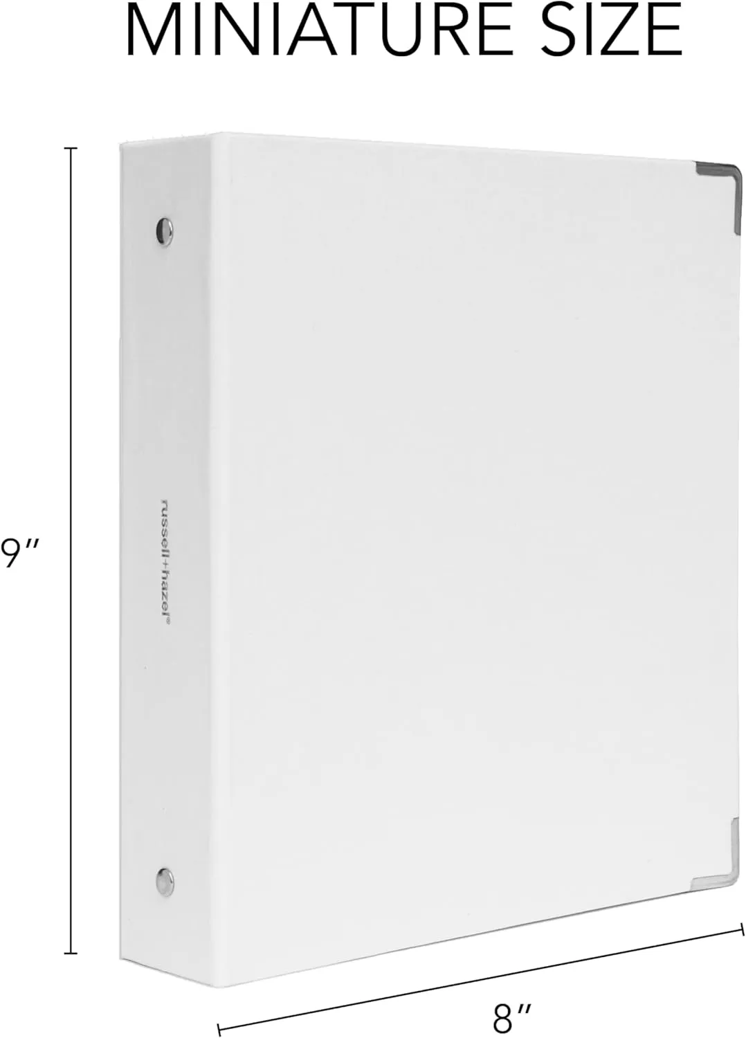 russell hazel Soft Touch Mini Binder Pom, 8” by 9”