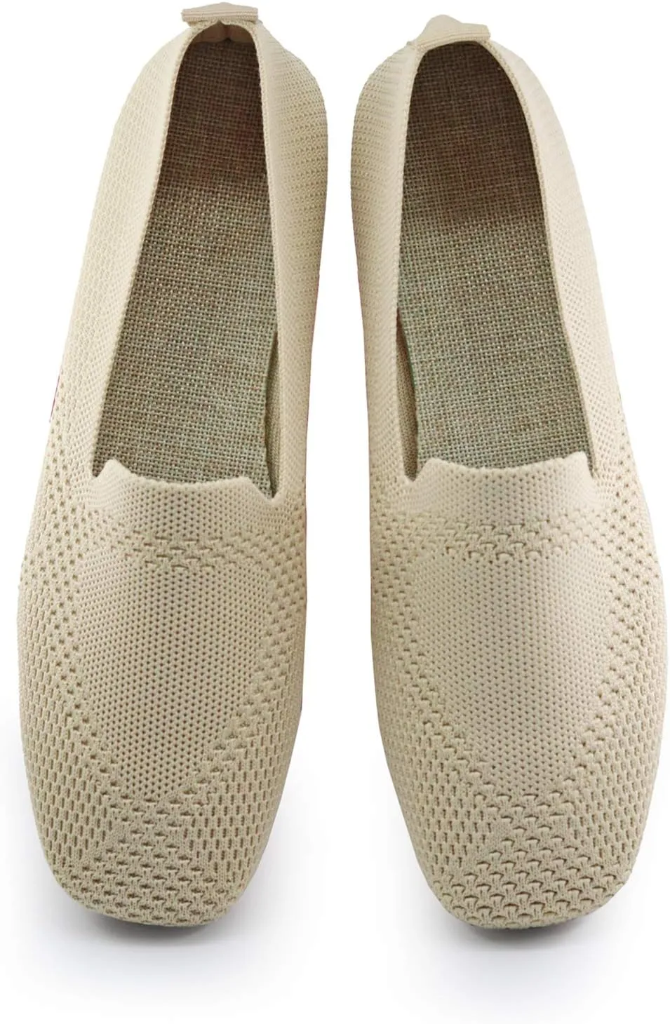 RVROVIC Women Flat Shoes Knitted Lightweight Slip-on Loafers Breathabel Soft Comfortable Ballet Flats