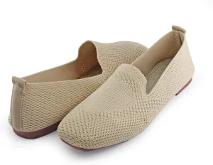 RVROVIC Women Flat Shoes Knitted Lightweight Slip-on Loafers Breathabel Soft Comfortable Ballet Flats