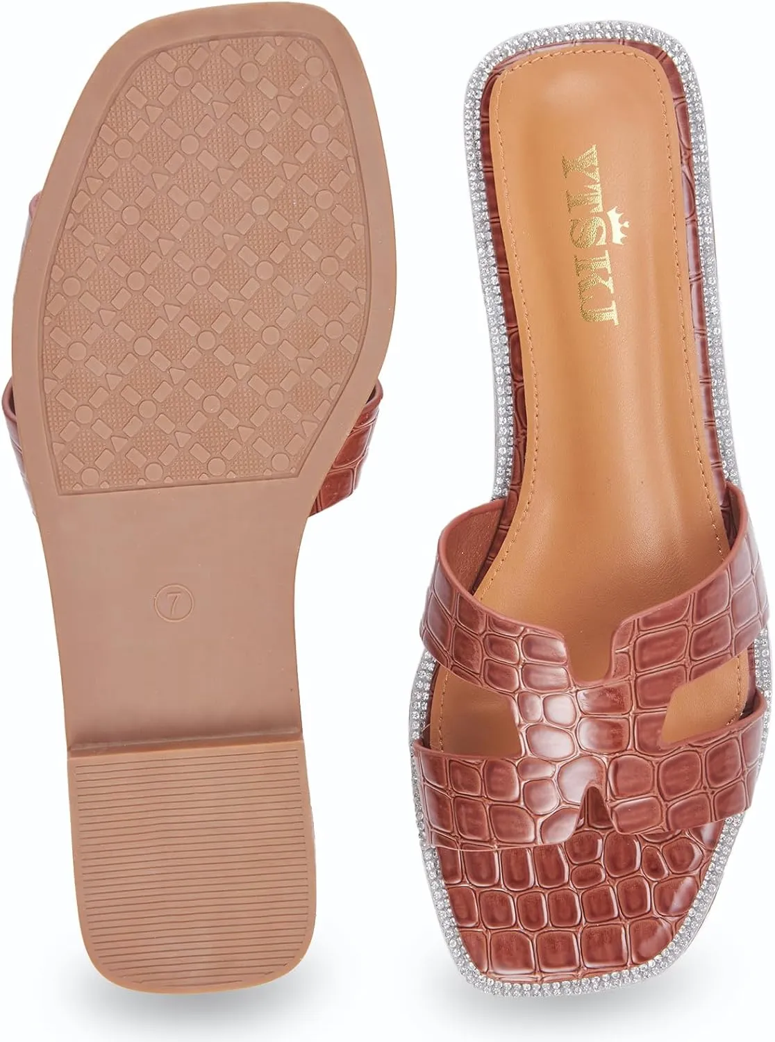 Sandals For Women 2025 Dressy Flat Slides Open Toe Sandals Comfortable Soft Leather Slides Slip On Ladies Casual Trendy Shoes