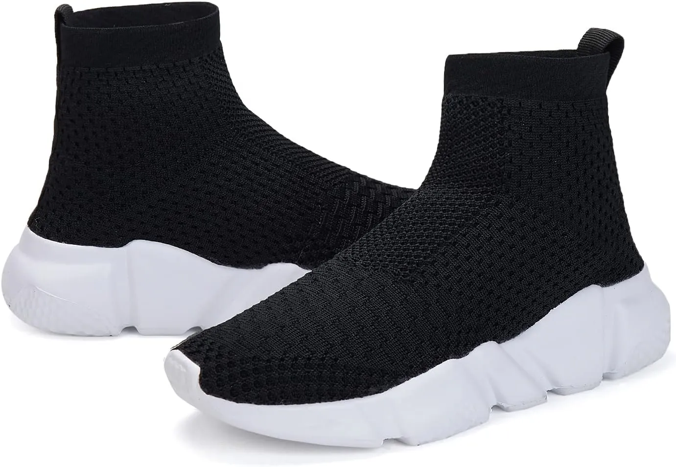 Santiro Boys Shoes Girls Sock Shoes High Tops Breathable Knit Slip On Shoes