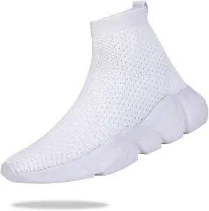 Santiro Boys Shoes Girls Sock Shoes High Tops Breathable Knit Slip On Shoes