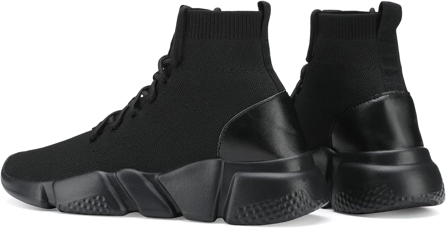 Santiro High Top Slip On Sneakers for Men Walking Tennis Shoes Lightweight Work Casual Gym Athletic Shoes