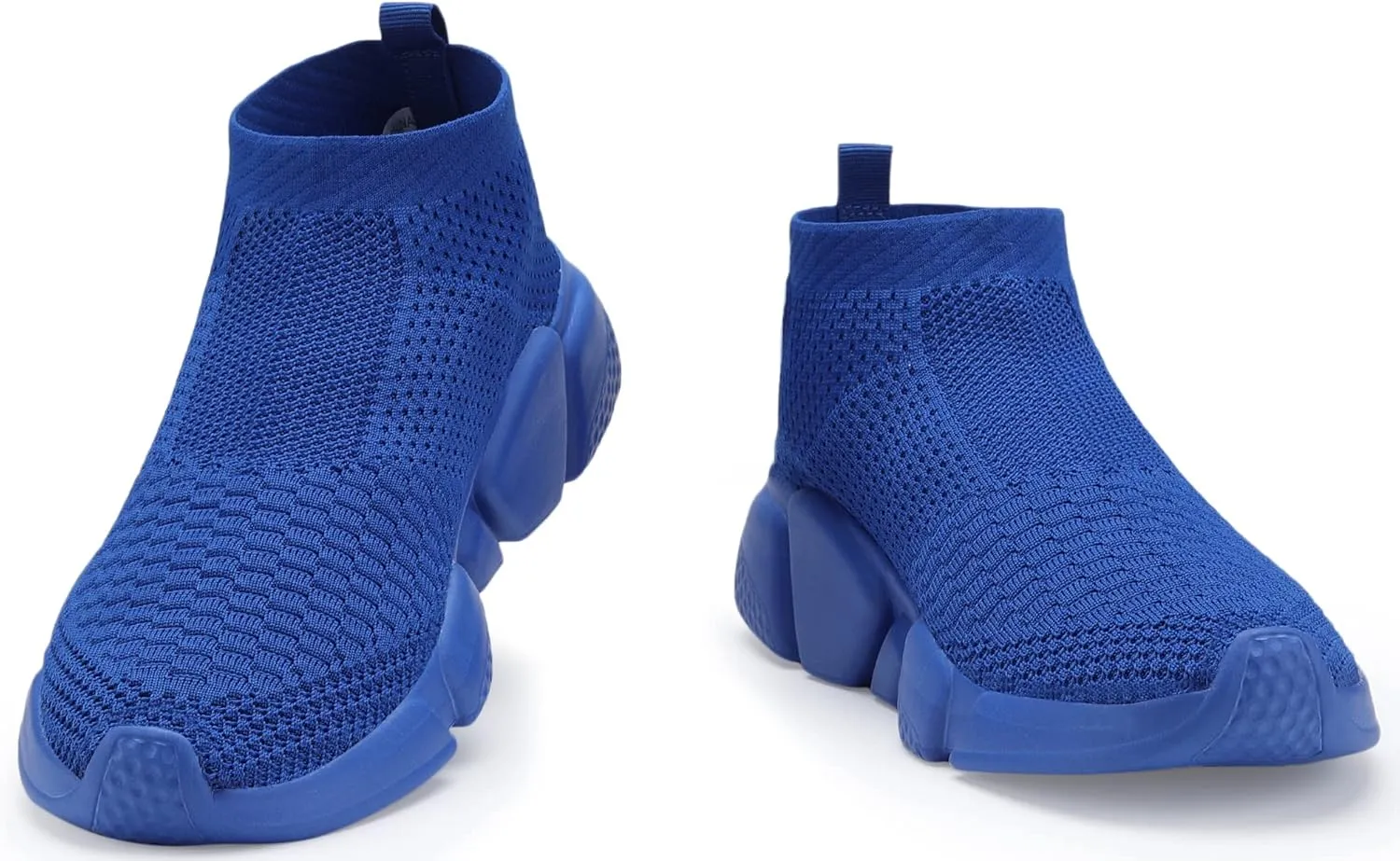 Santiro Mens Walking Shoes Breathable Knit Slip On Sneakers Lightweight Athletic Gym Shoes