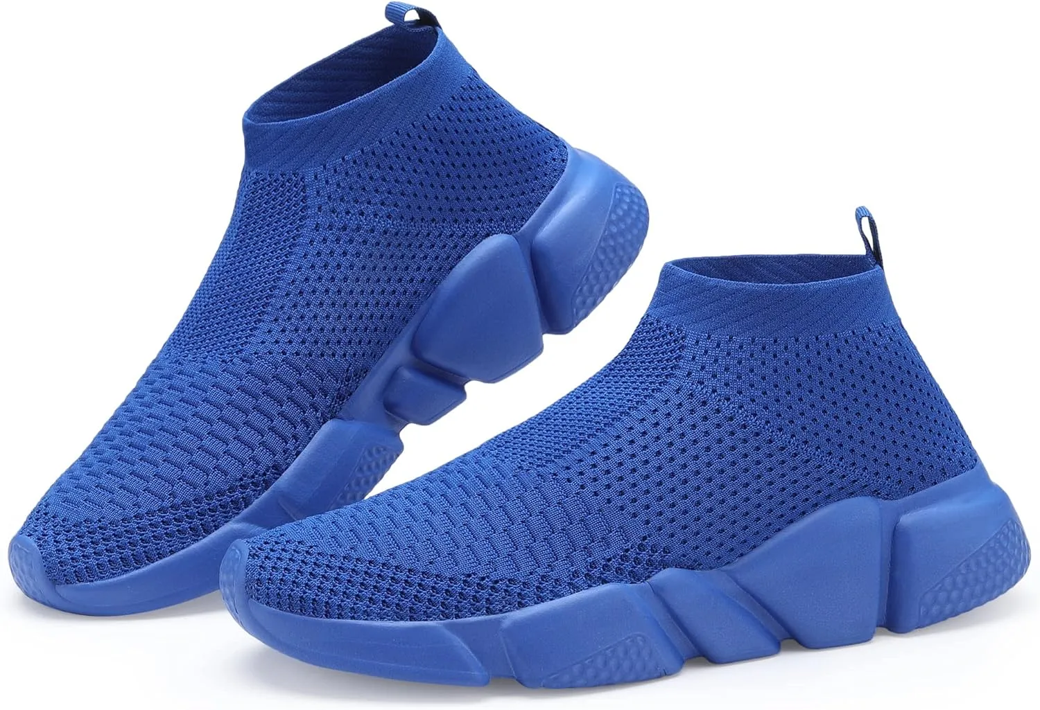 Santiro Mens Walking Shoes Breathable Knit Slip On Sneakers Lightweight Athletic Gym Shoes