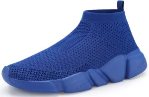 Santiro Mens Walking Shoes Breathable Knit Slip On Sneakers Lightweight Athletic Gym Shoes