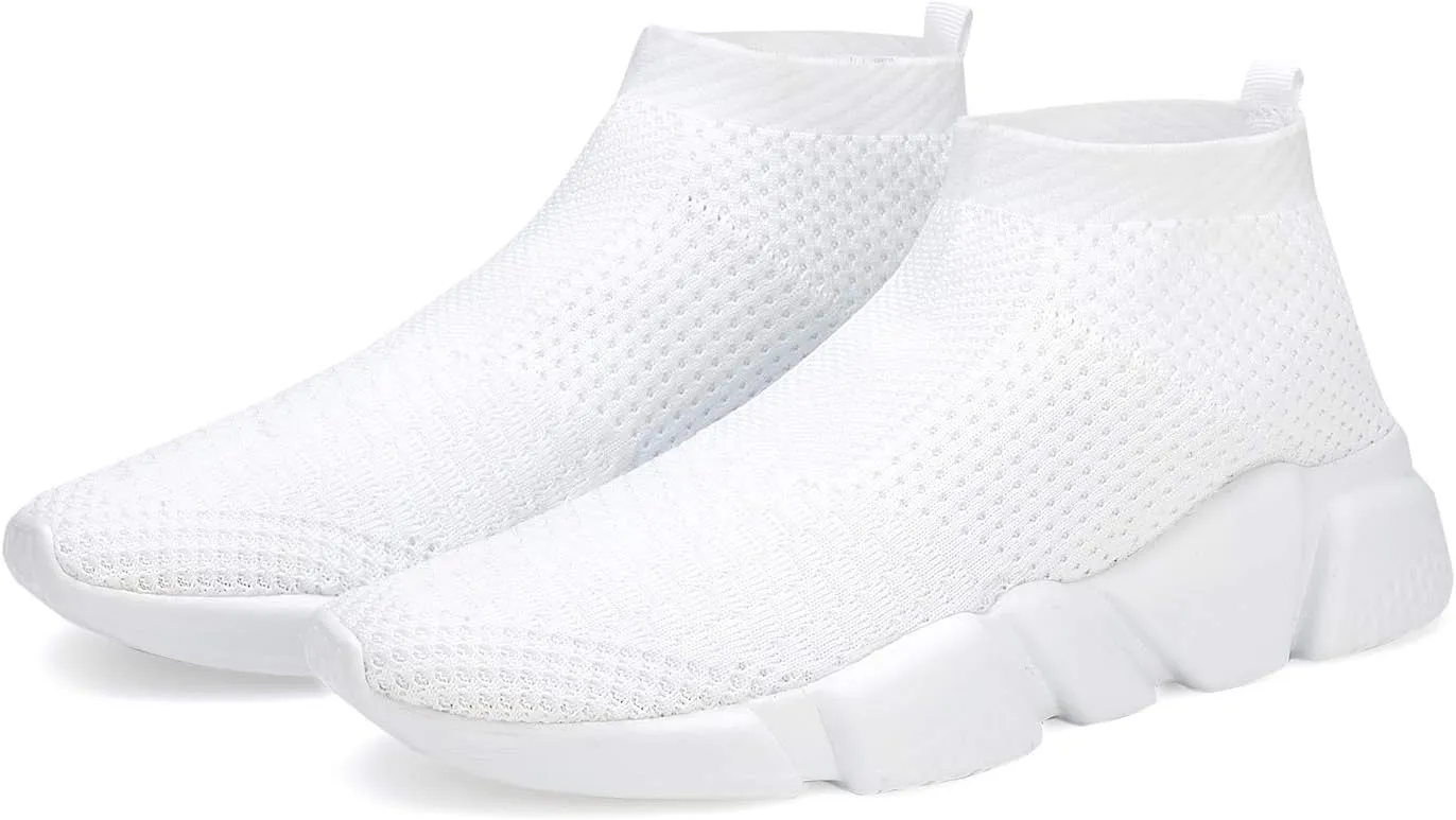Santiro Women Slip on Sneakers Lightweight Knit Walking Casual Running Athletic Shoes