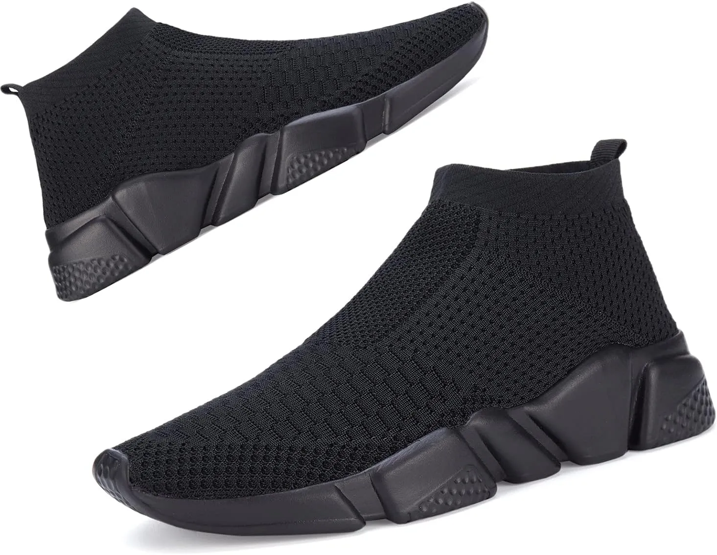 Santiro Women Slip on Sneakers Lightweight Knit Walking Casual Running Athletic Shoes