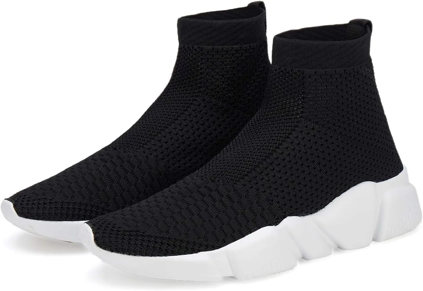 Santiro Womens Slip On Shoes Lightweight High Top Sneakers Comfortable Gym Walking Shoes
