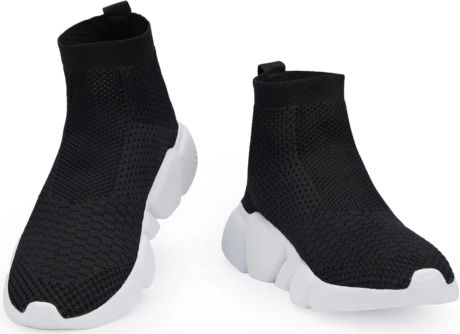 Santiro Womens Slip On Shoes Lightweight High Top Sneakers Comfortable Gym Walking Shoes