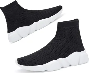 Santiro Womens Slip On Shoes Lightweight High Top Sneakers Comfortable Gym Walking Shoes