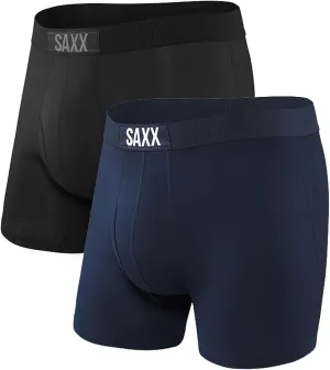 SAXX Underwear Co. Men's Underwear with Pouch Ultra Super Soft Boxer Brief Fly 2Pk