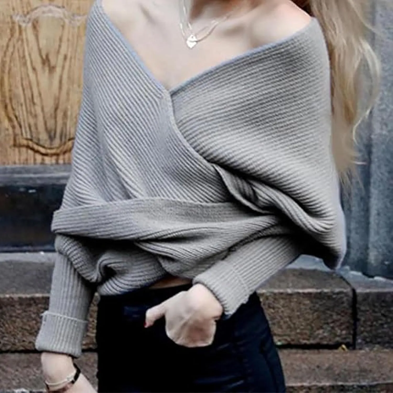 Scarf with Sleeves for Women,Knit Sweater Tops Scarf,Snowfall Shawl Scarves with Sleeves Cozy Knitted