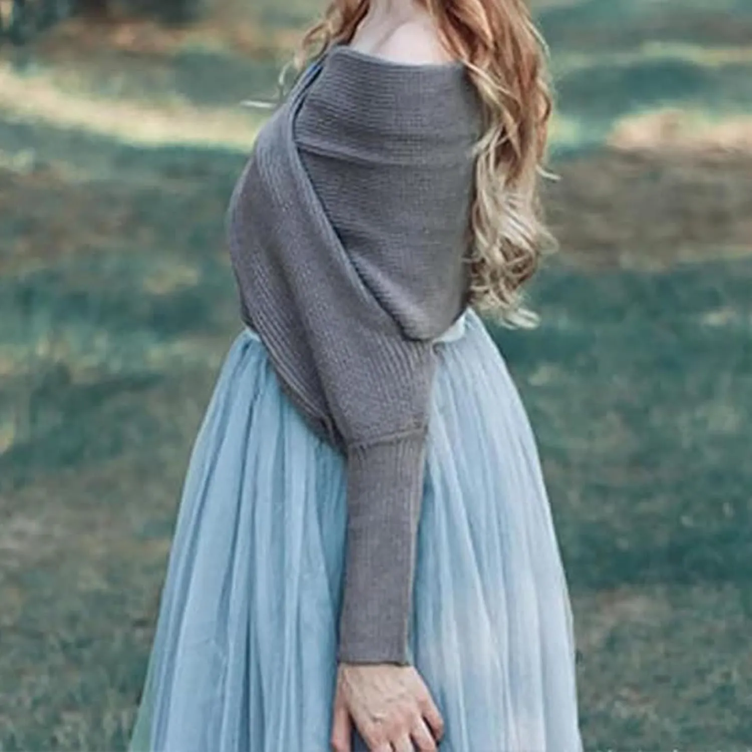 Scarf with Sleeves for Women,Knit Sweater Tops Scarf,Snowfall Shawl Scarves with Sleeves Cozy Knitted