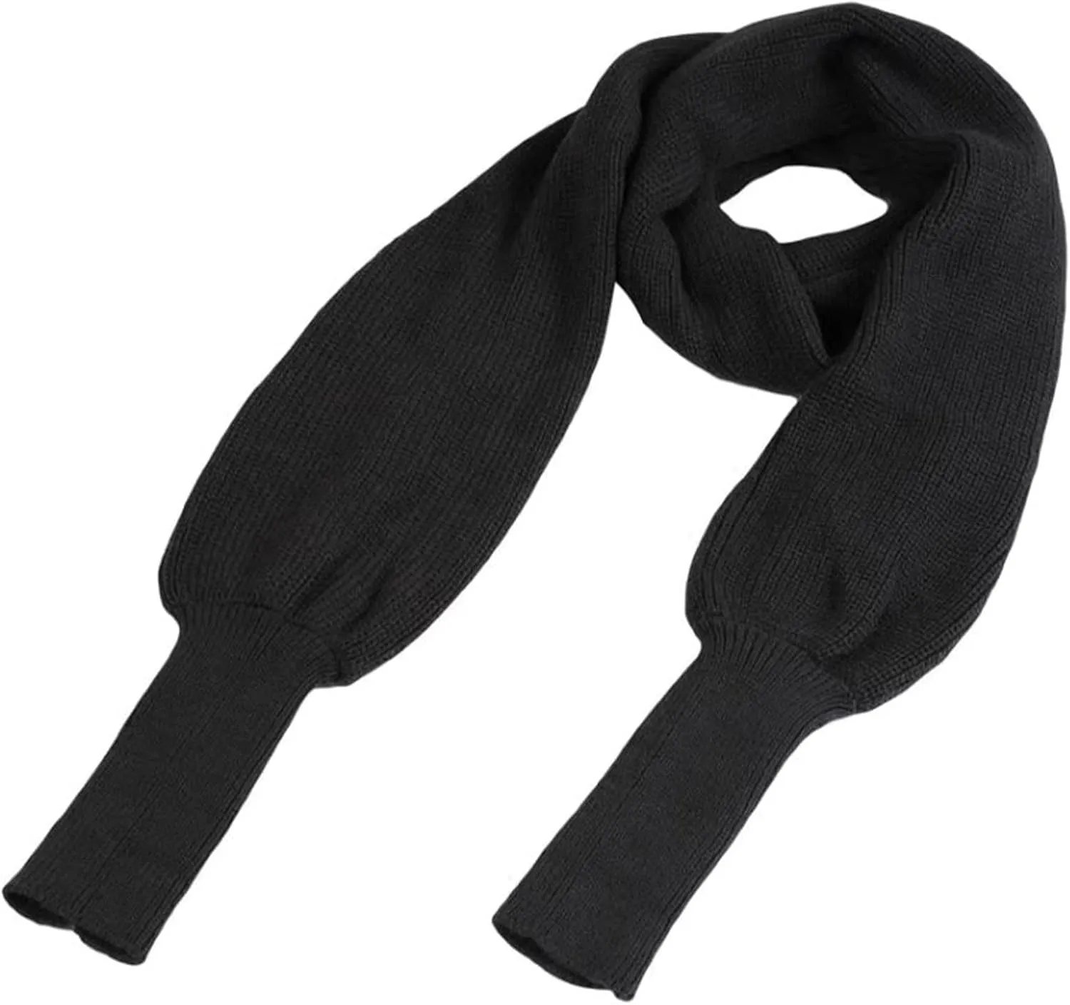 Scarf with Sleeves for Women,Knit Sweater Tops Scarf,Snowfall Shawl Scarves with Sleeves Cozy Knitted