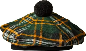 Scottish Traditional Tam o' Shatner Acrylic Wool Tammy Hat Flat Bonnet Kilt Many Tartans
