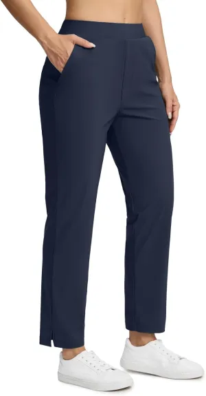 Seamaid Womens Golf Pants Lightweight Casual Travel Pants with Zipper Pockets Stretchy Work Business