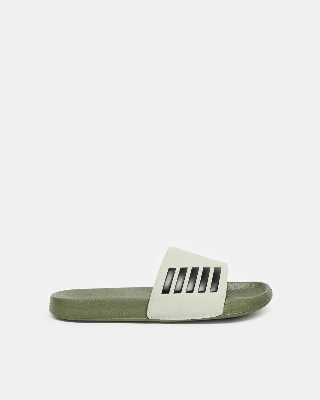 Senior Boys Mint Striped Slide