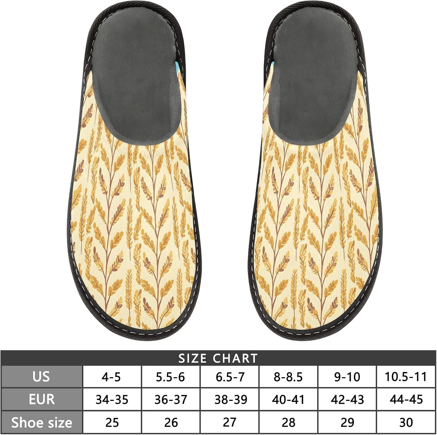 senya Golden Wheat Fuzzy Slippers Soft Home Bedroom Slippers for Women Men House Shoes