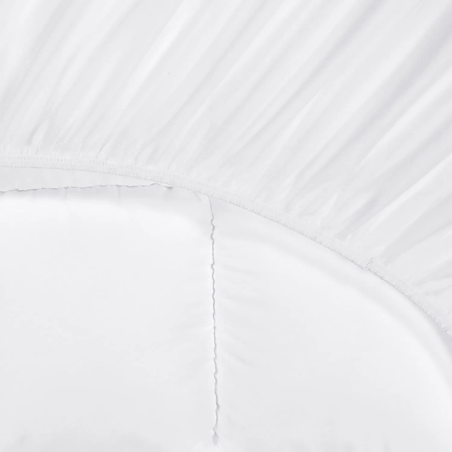 SERTA Down Illusion Soft Hypoallergenic 2 inch Pillowtop Simple Fit Mattress Topper, King, White