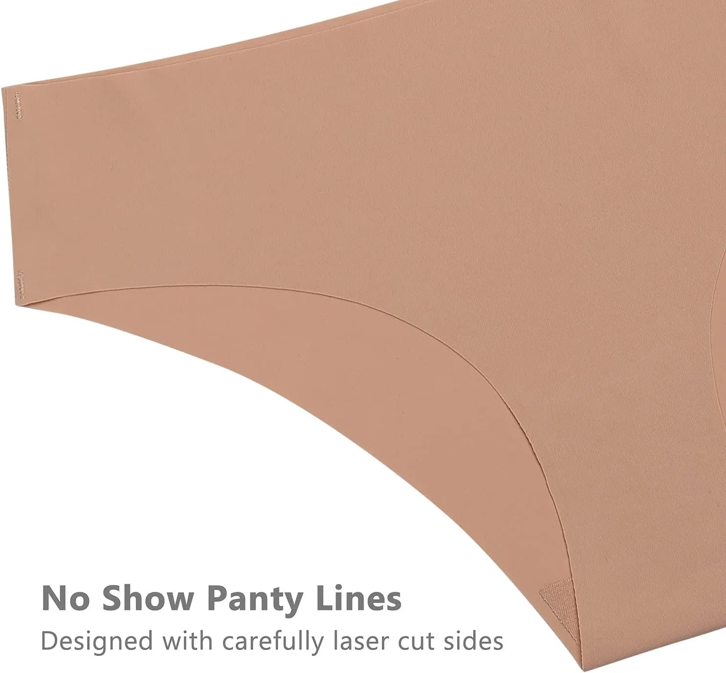 SHARICCA Women Seamless Cheeky Bikini No Show Panties Ladies Invisible Breathable Briefs Soft Stretch Underwear Multi Pack