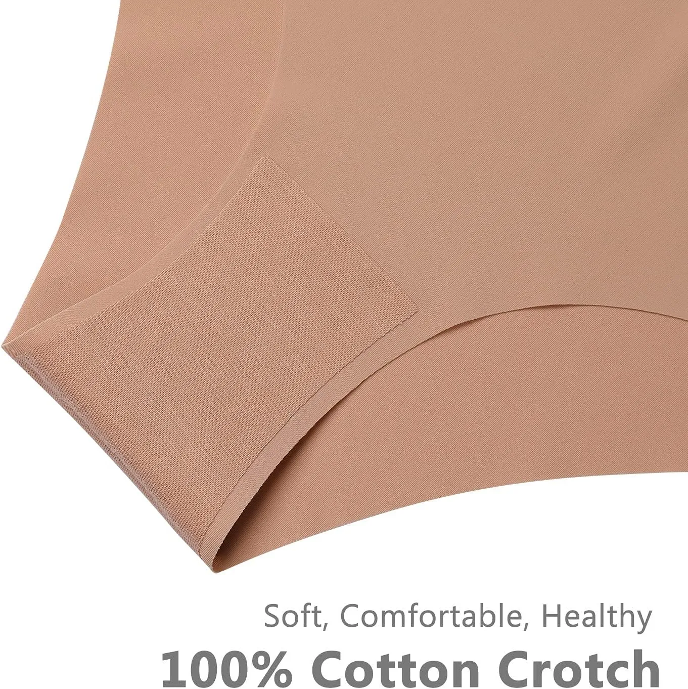 SHARICCA Women Seamless Cheeky Bikini No Show Panties Ladies Invisible Breathable Briefs Soft Stretch Underwear Multi Pack
