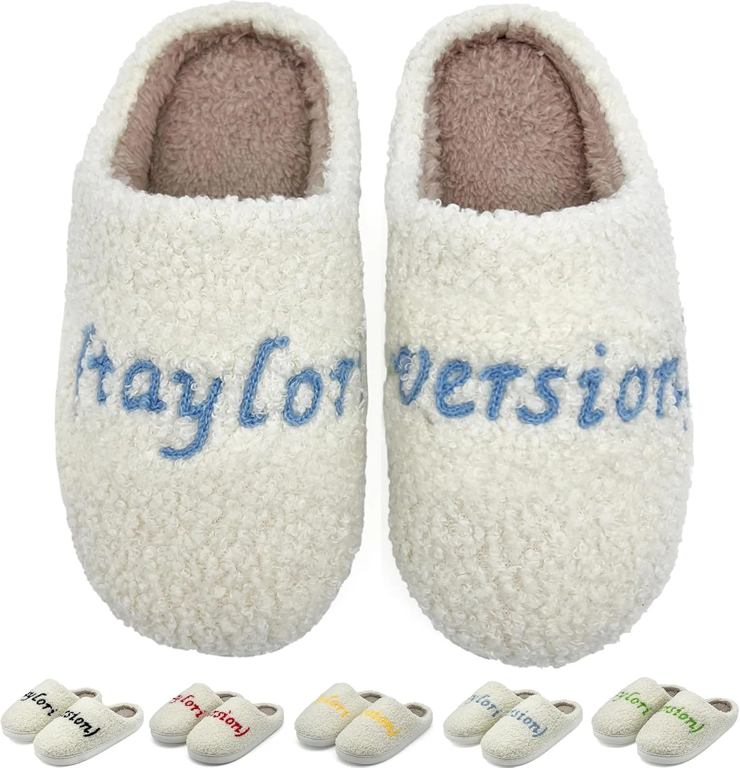 sharllen Taylors Slippers for Women Men,1989 Cute House Slippers,Warm Plush Winter Slip on Bedroom Shoes,Indoor Comfy Fuzzy Fluffy Flat Slides