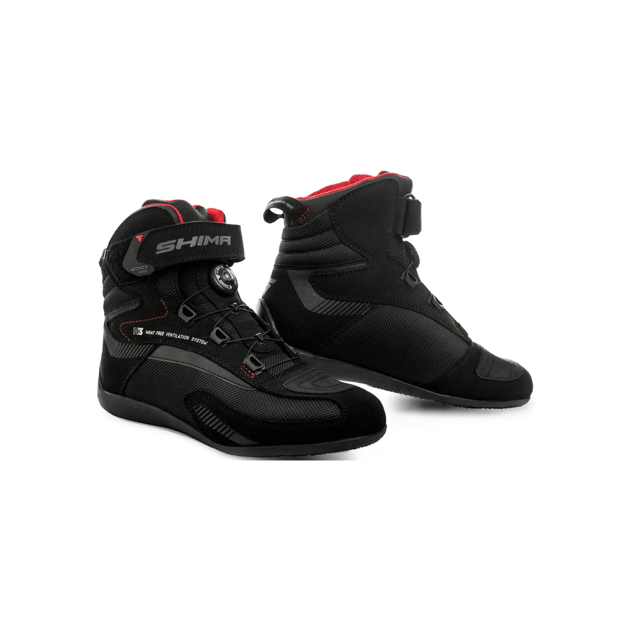 SHIMA EXO Vented Motorbike Shoes for Men Black - 910022