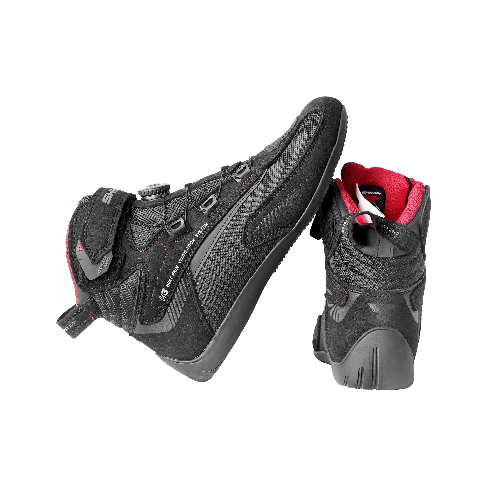 SHIMA EXO Vented Motorbike Shoes for Men Black - 910022