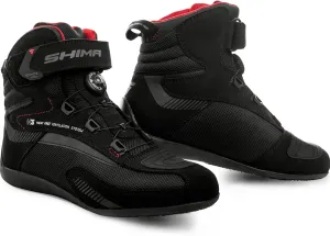 SHIMA EXO Vented, Motorcycle Shoes for Men | Breathable, Reinforced Street Riding Shoes with ATOP Closure System, Ankle Support, Anti-Slip Sole, Gear Pad (Black, 13)