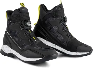 SHIMA TAKESHI VENT, Motorcycle Shoes for Men - Breathable, Reinforced Street Riding Shoes with ATOP Closure System, Ankle Support, Anti-Slip Sole, Gear Pad (Camo, 8.5)