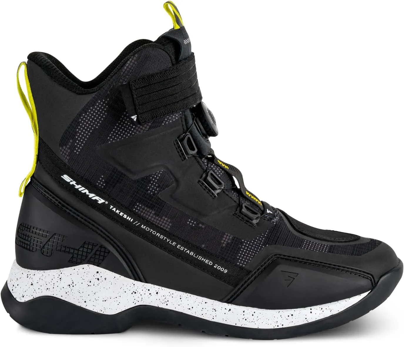 SHIMA TAKESHI VENT, Motorcycle Shoes for Men - Breathable, Reinforced Street Riding Shoes with ATOP Closure System, Ankle Support, Anti-Slip Sole, Gear Pad (Camo, 8.5)