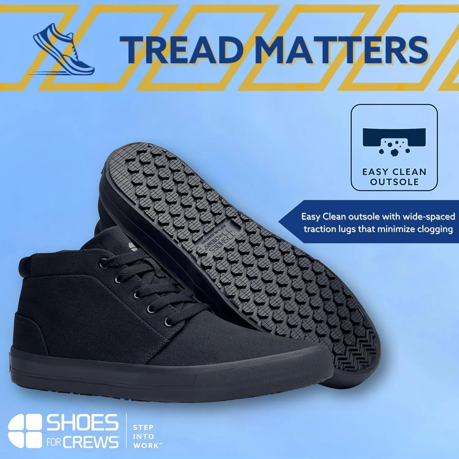 Shoes for Crews Cabbie II, Men's, Women's, Unisex Slip Resistant, Food Service Work Shoes