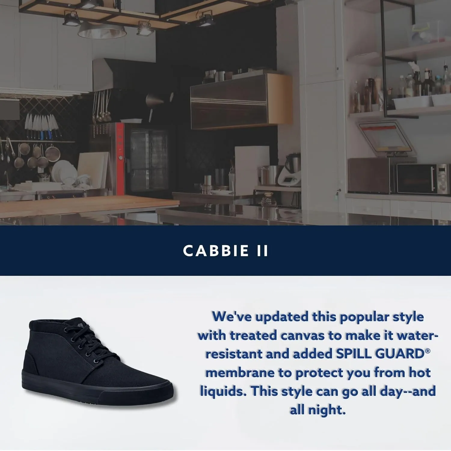 Shoes for Crews Cabbie II, Men's, Women's, Unisex Slip Resistant, Food Service Work Shoes
